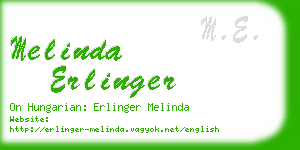 melinda erlinger business card